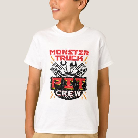 Monster Truck Pit Crew T-shirt (Voorkant)
