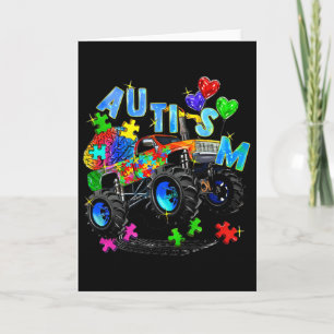 Monster Truck Puzzels Schattige Kinderen Autisme B Kaart