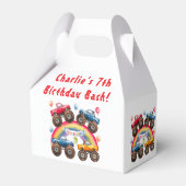 Monster Truck Rainbow Boy Verjaardag Bash Bedankdoosjes (Achterkant)