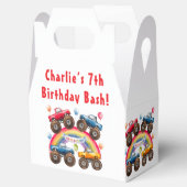 Monster Truck Rainbow Boy Verjaardag Bash Bedankdoosjes (Geopend)