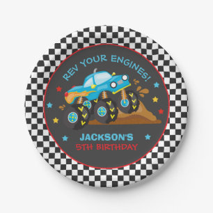 Monster Truck Rally Birthday Party Decorations Papieren Bordje