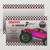 Monster Truck Rally Invitation Kaart (Voorkant / Achterkant)