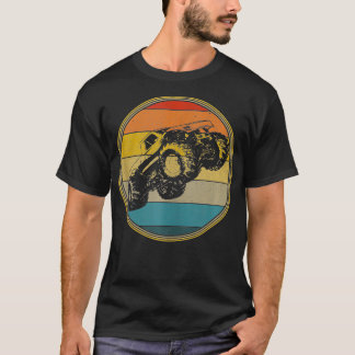 Monster Truck  Retro Style Sun Design T-shirt