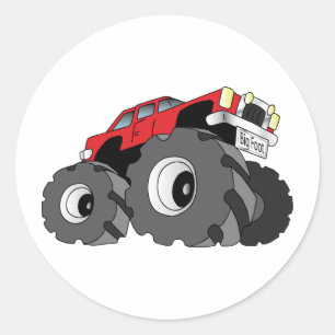 Monster Truck Ronde Sticker