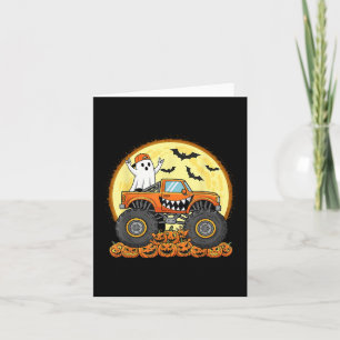 Monster Truck Schattige Boo Pumpkin Funny Hallowee Kaart