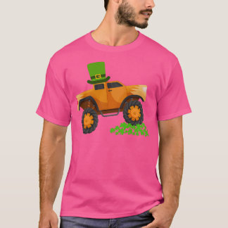 Monster Truck Shamrock Mannen Boys St Patrickx27s T-shirt