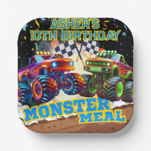 Monster Truck Showdown Snelheidsraceplein Papieren Bordje
