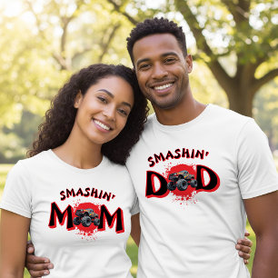 Monster Truck Smash bijpassende moeder verjaardag T-shirt