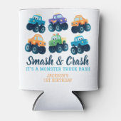 Monster Truck Smash en Crash Verjaardag Blikjeskoeler (Voorkant)