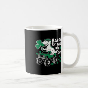 Monster Truck St. Patrick's Day Dinosaur Gelukkig Koffiemok