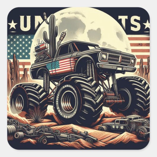 MONSTER TRUCK STICKER (Voorkant)