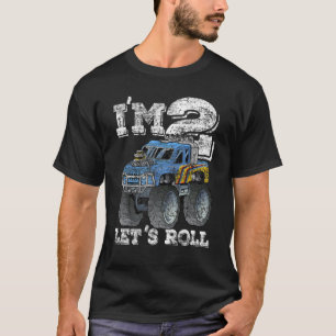 Monster Truck T-shirt Ik ben 2 LET'S ROL 2e verjaa