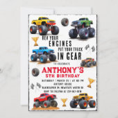 Monster Truck Team Anniversaire Fête Invitation (Devant)