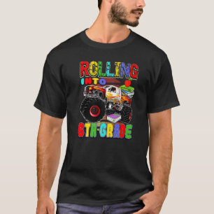 Monster Truck Terug naar school Rollend naar 6e Af T-shirt