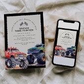 Monster Truck Thème Anniversaire Fête Invitation