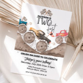 Monster Truck TWO FAST Uitnodiging 2e Verjaardag