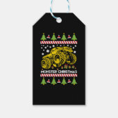 Monster Truck Ugly Kerstmis Cadeaulabel (Voorkant)