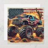 MONSTER TRUCK UITNODIGING (Voorkant / Achterkant)