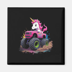Monster Truck Unicorn Birthday Party Monster Truck Magneet