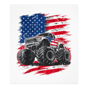 Monster Truck USA Foto Afdruk