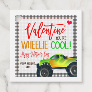 Monster Truck Valentijn Gift Label