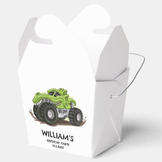 Monster Truck Verjaardagsfeest Minimale Jongens Ve Bedankdoosjes (Geopend)