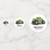 Monster Truck Verjaardagsfeest Minimale Jongens Ve Confetti (Achterkanten)