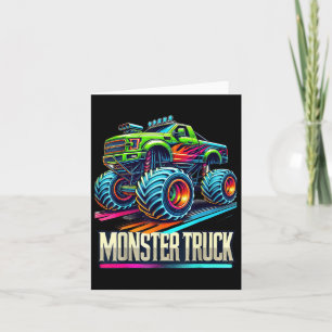 Monster Truck Verjaardagsfeest Retro  Monster Kaart