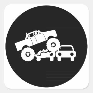 Monster Truck Vierkante Sticker