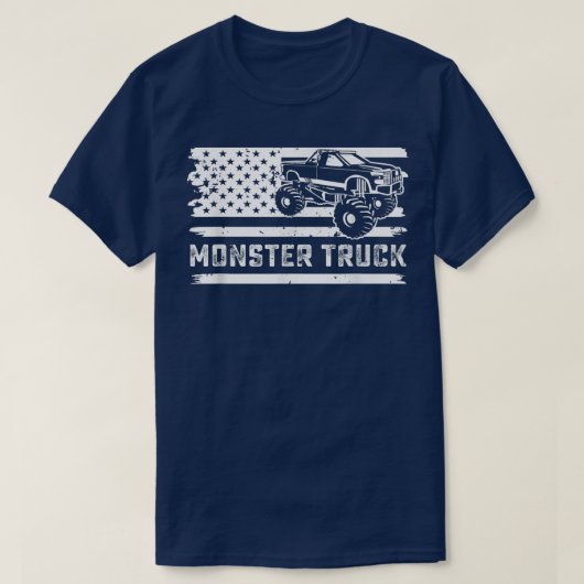 Monster truck vintage- Vintage flag off-road drive T-shirt (Design voorkant)