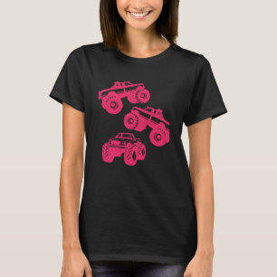 Monster Truck voor meisjes & peuter roze T-shirt