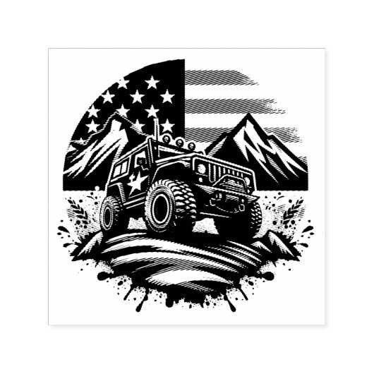 MONSTER TRUCK ZELFINKKEND STEMPEL (Design)