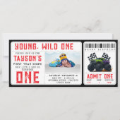 Monster Trucks 1st Birthday Ticket Invitation (Devant)