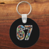 Monster Trucks 67 Meme Funny Design For Boys Kids  Sleutelhanger (Voorkant)