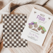 Monster Trucks Bash Verjaardag Uitnodiging elke le