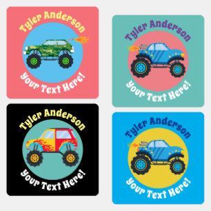 Monster Trucks, DIY Name & Message Labels