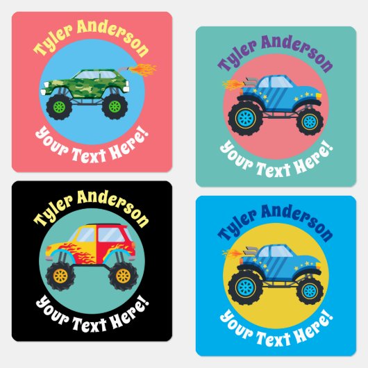 Monster Trucks, DIY Name & Message Labels (Groep)