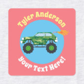 Monster Trucks, DIY Name & Message Labels (Design 1)