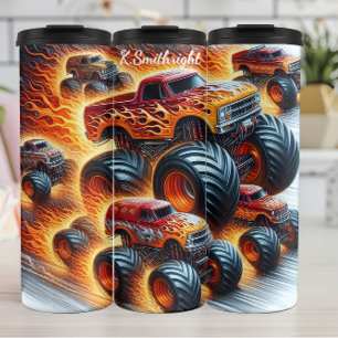 Monster Trucks Fiery Race Track Thermosbeker