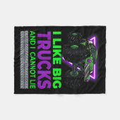 Monster Trucks - I Like Big Trucks And I Cannot Li Fleece Deken (Voorkant (Horizontaal))