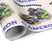 Monster Trucks in de modder Cadeaupapier (Rol Hoek)