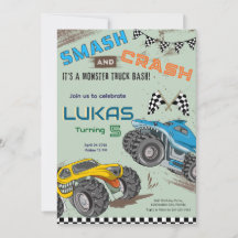 Monster Trucks Kleine Jongen Verjaardagsfeestje