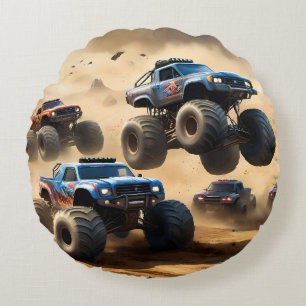 Monster Trucks Mayhem, Jongens Hoodie Rond Kussen
