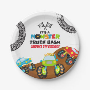 Monster Trucks verjaardag Papieren Bordje