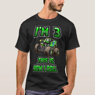 Monster Trucks zijn mijn Jam 3rd Birthday Boy 3 ja T-shirt
