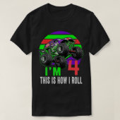 Monster Trucks zijn mijn Jam 4e verjaardag jongen T-shirt (Design voorkant)