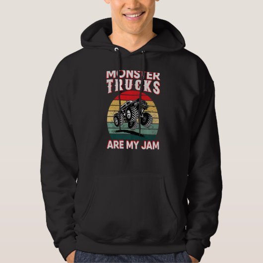 Monster Trucks zijn mijn Jam Engines Truck Truck Hoodie (Voorkant)