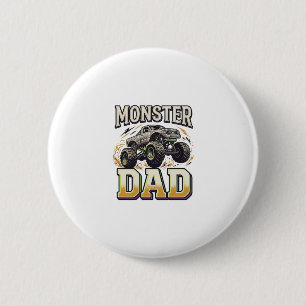 Monster Vader Monster Truck Vintage Vector T-shirt Ronde Button 5,7 Cm