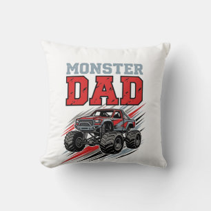 Monster Vader Vintage Monster Truck T-shirt ontwer Kussen