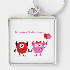 Monster Valentijn met Valentijn Monster Couple Sleutelhanger